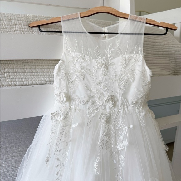 Anthropologie Ivory Lace Kids Dress - Picture 5 of 7